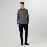 Bugatchi James Geometric OoohCotton® Shirt  CF9116K60 Black