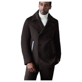 Mackage COLE Wool Double-Breasted Jacket With Shearling Collar