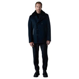 Mackage COLE Wool Double-Breasted Jacket With Shearling Collar P003097
