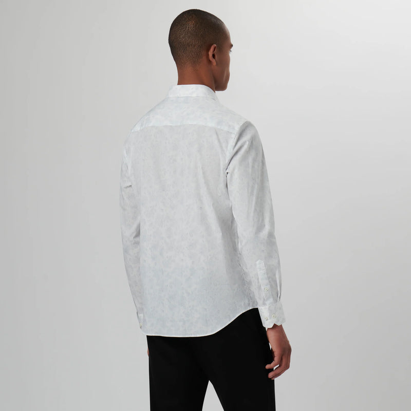 Bugatchi Axel Abstract Shirt  CS3004L40S White