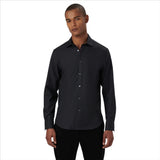 Bugatchi Axel Gingham Check Shirt  CS3041L7S Black