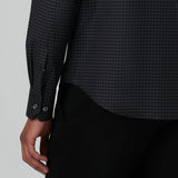 Bugatchi Axel Gingham Check Shirt  CS3041L7S Black