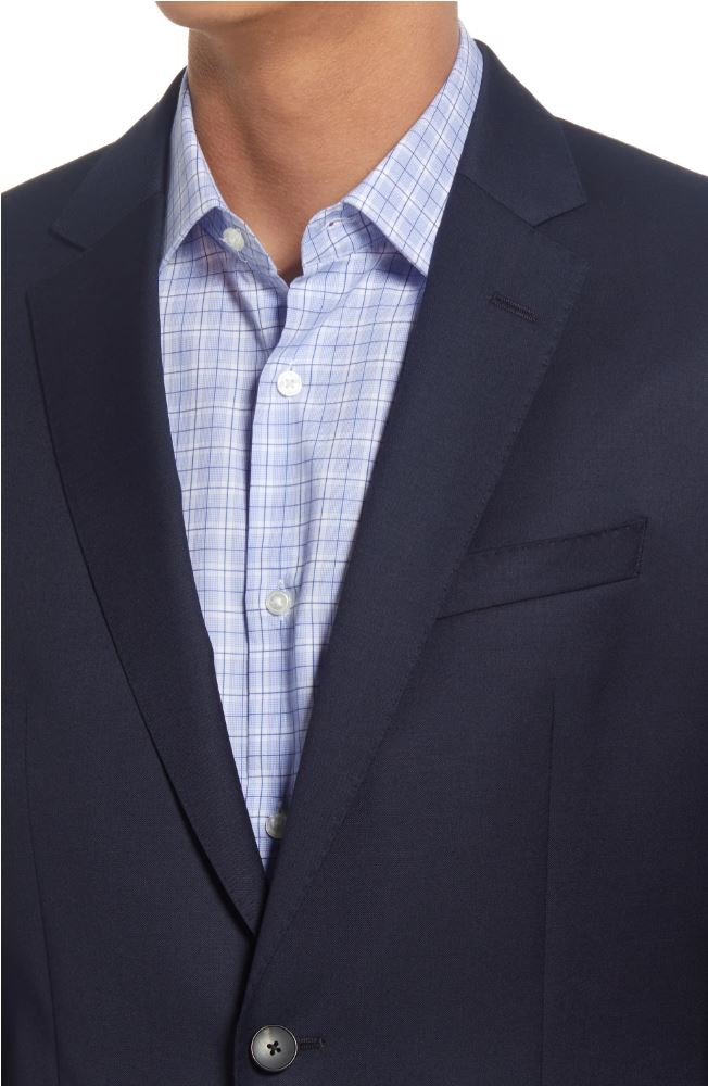 BOSS Bi-Stretch Slim-Fit Navy Blue Jersey Blazer  50481572-404