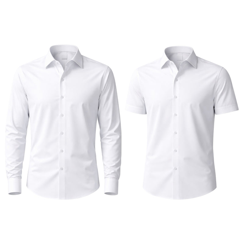 2BY2 Men’s White 4-Way Stretch Soft Touch Shirt – Tailored Fit – J&Z ...