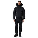 DIXON-BX Black&Gold Zipper 2-in-1 Nordic Tech Down Bomber Black Fur
