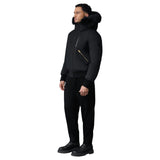 DIXON-BX Black&Gold Zipper 2-in-1 Nordic Tech Down Bomber Black Fur