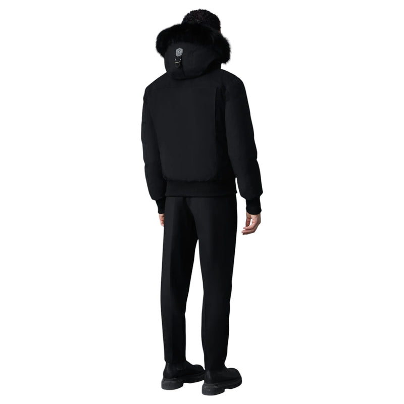 DIXON-BX Black&Gold Zipper 2-in-1 Nordic Tech Down Bomber Black Fur