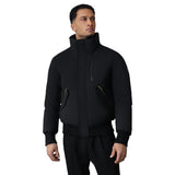 DIXON-BX Black&Gold Zipper 2-in-1 Nordic Tech Down Bomber Black Fur