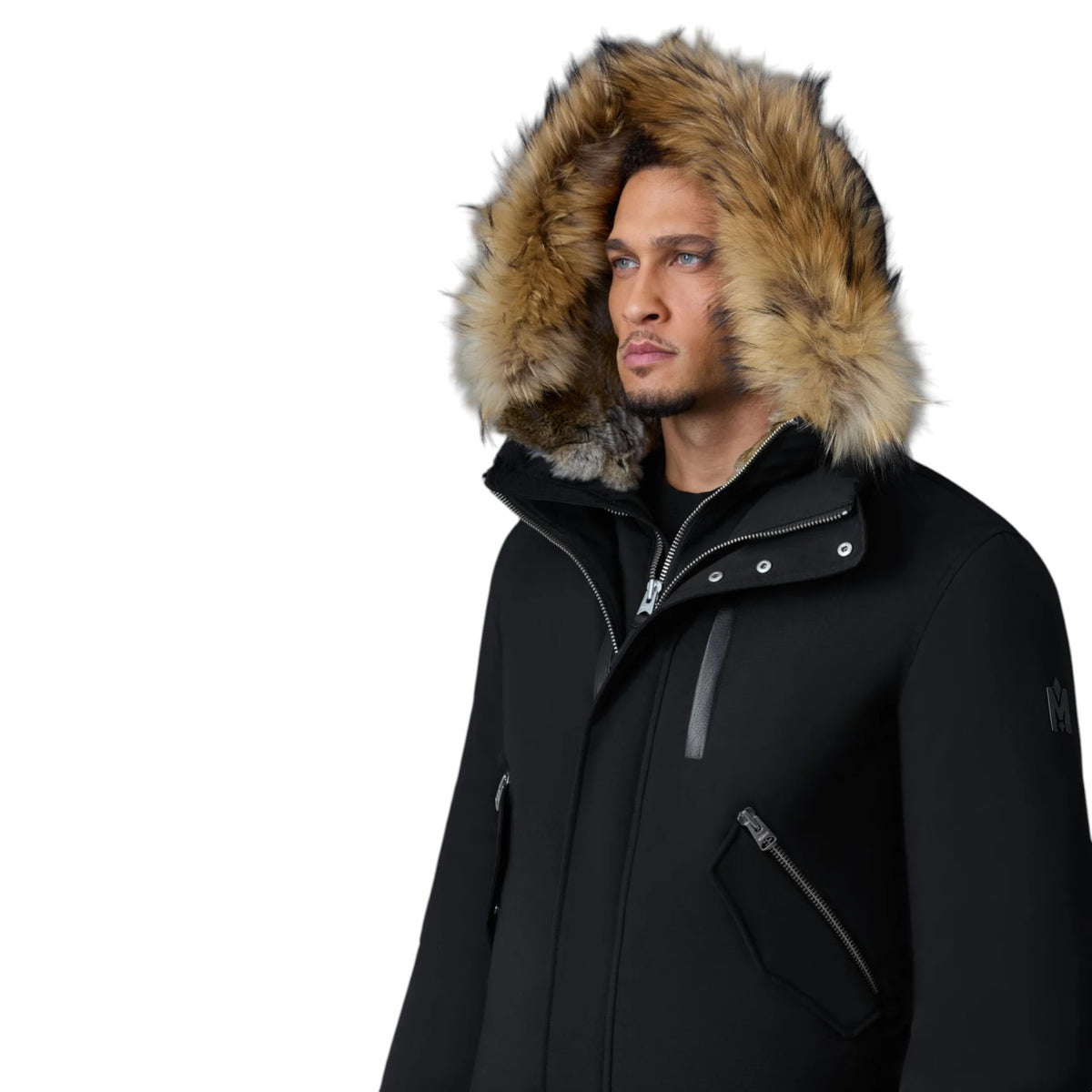 Mackage DIXON-FZ 2-in-1 Nordic Tech Down Bomber With Natural Fur