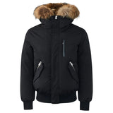 DIXON-F Black-Gold Zipper 2-in-1 Nordic Tech Down Bomber With Natural Fur  Dixon-F Black