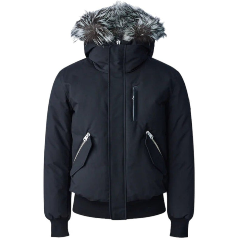 DIXON-X Black/Silver 2-in-1 Nordic Tech Down Bomber With Silver Fox Fur