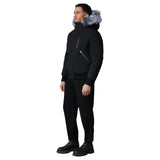 DIXON-X Black/Silver 2-in-1 Nordic Tech Down Bomber With Silver Fox Fur