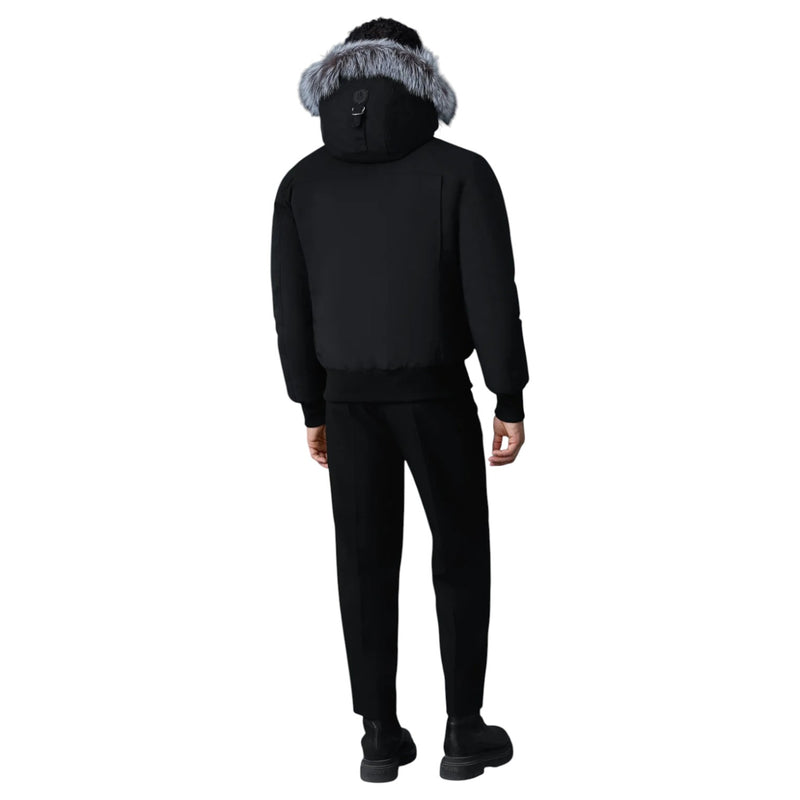 DIXON-X Black/Silver 2-in-1 Nordic Tech Down Bomber With Silver Fox Fur
