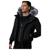 DIXON-X Black/Silver 2-in-1 Nordic Tech Down Bomber With Silver Fox Fur