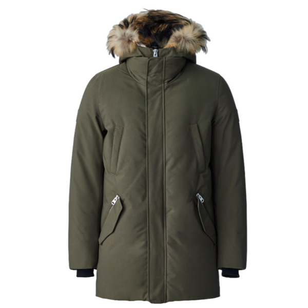 EDWARD 2-in-1 Down Parka With Hooded Bib And Natural Fur For Men Edward-F Carbon