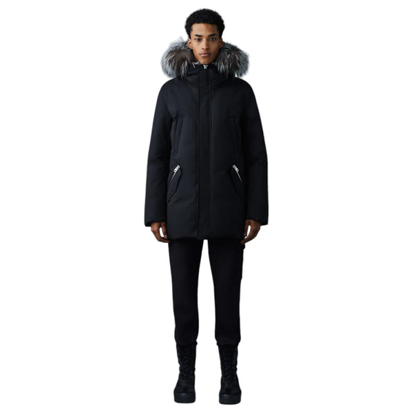 Mackage EDWARD 2-in-1 down parka with hooded bib and silver fox fur