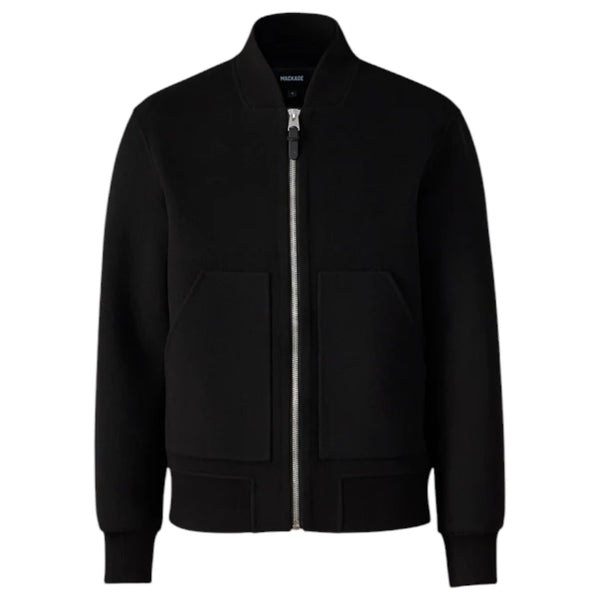 Mackage Emilio-w Wool Bomber Jacket In Black