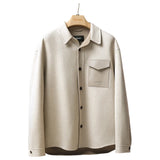 Mackage EMMANUEL-HB Double-Face wool Overshirt in Herringbone