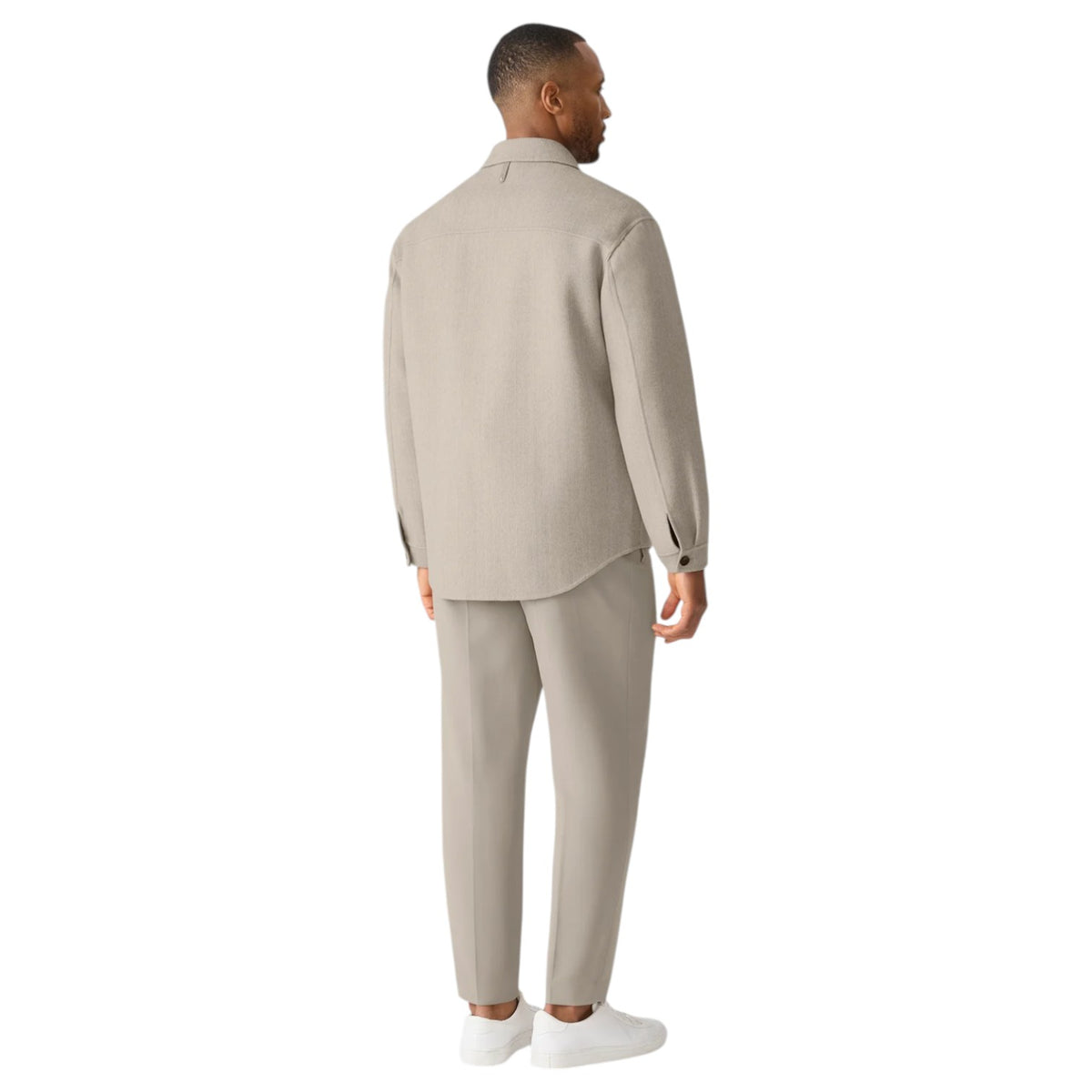 Mackage EMMANUEL-HB Double-Face wool Overshirt in Herringbone