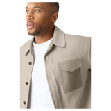 Mackage EMMANUEL-HB Double-Face wool Overshirt in Herringbone