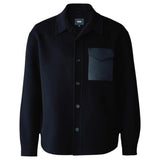 Mackage  Emmanuel Double-face Wool overshirt with leather patch pocket