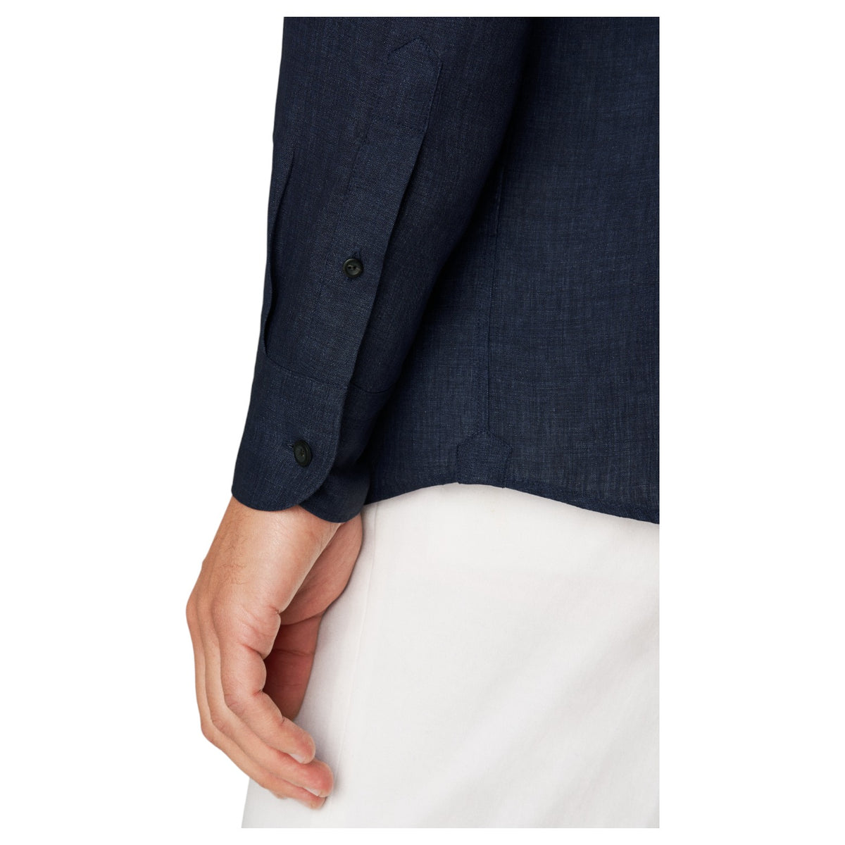 Eton Navy Linen Shirt-Wide Spread Slim Fit   100004420 29