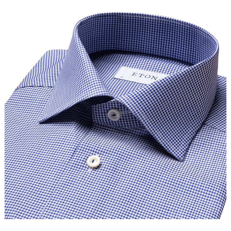 Eton Blue Doted Shirt Contemporary Fit  100003034 25
