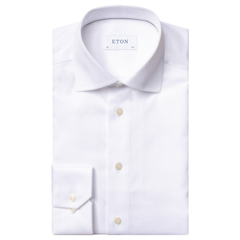 Eton White Signature Twill Cut Away Single Slim/Contemporary  300079511 00