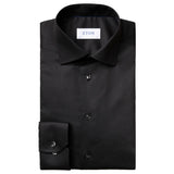 Eton Black Twill Stretch Shirt-Cut Away  100001862 18