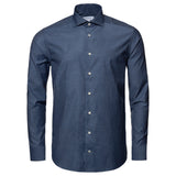 Eton Fine Twill Mélange In Navy Blue Shirt Slim/Contemporary  100003328 26