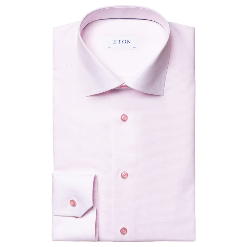 Eton Pink Twill Shirt Slim Fit   100001767 53