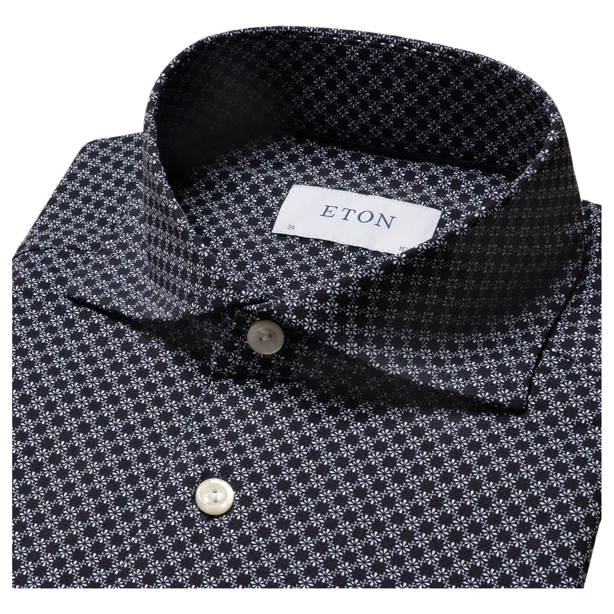 Eton Navy Blue Micro Print Four-Way Stretch Slim/Contemporary  100010314 29