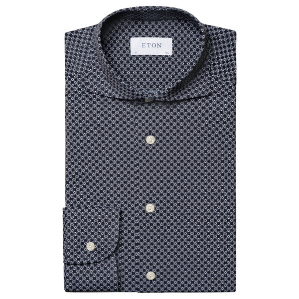 Eton Navy Blue Micro Print Four-Way Stretch Slim/Contemporary 10001031 –  J&Z Couture