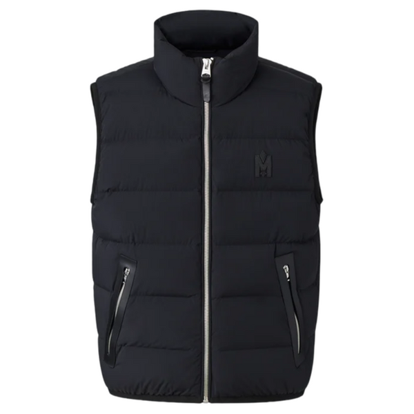 Mackage Fisher Agile-360 Stretch Light Down Vest with stand collar Blk/Blk