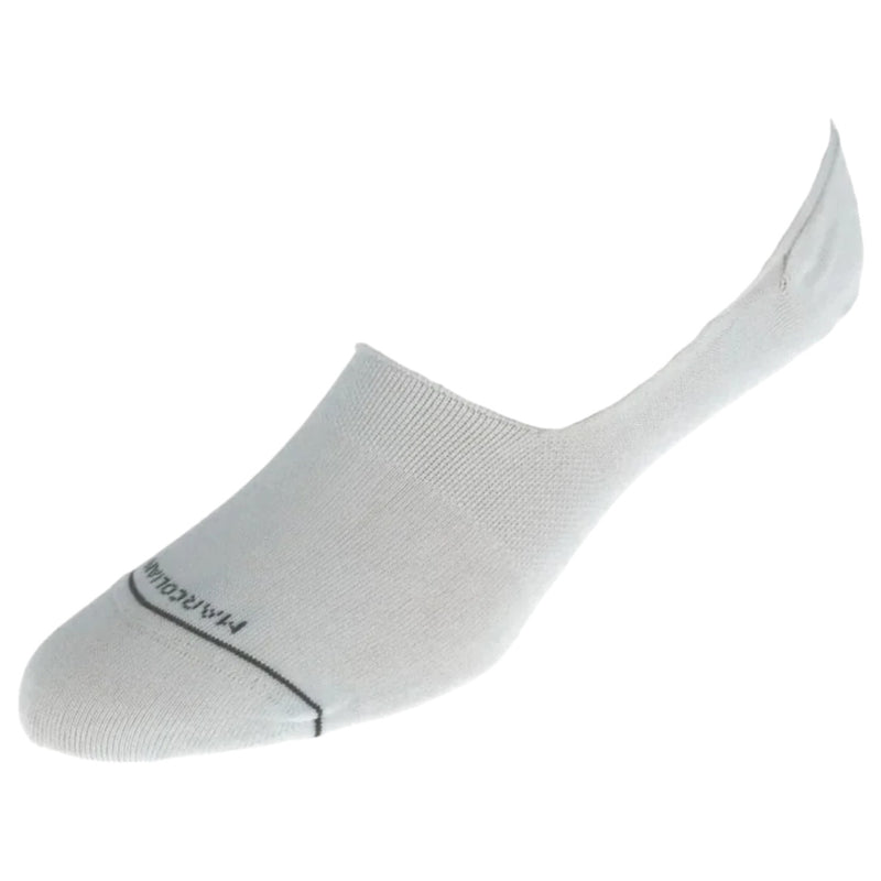 Marcoliani Men's Pima Cotton Solid Invisible Touch Socks - White