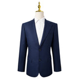Giovanni Bresciani Navy Blue Herringbone  GB-503