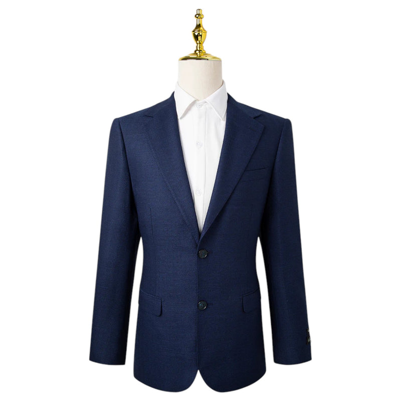 Giovanni Bresciani Navy Blue Herringbone  GB-503