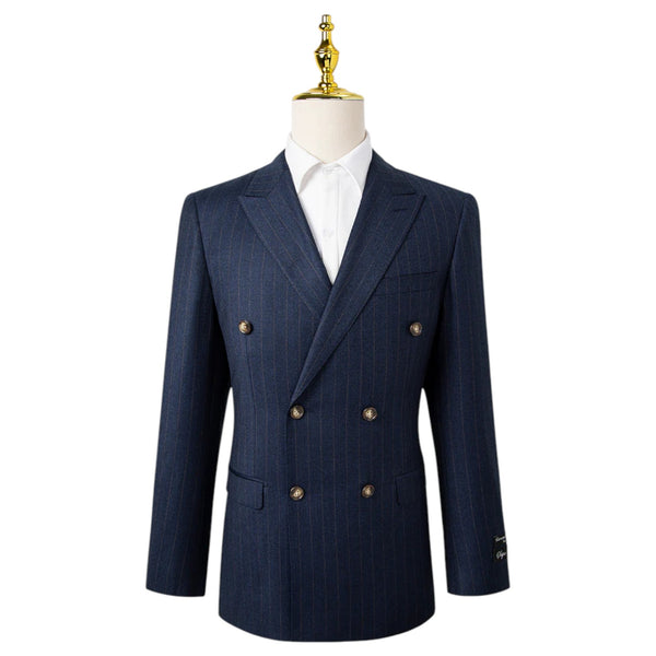 Giovanni Bresciani Navy Double Breasted Pinstripes GB-DB-502