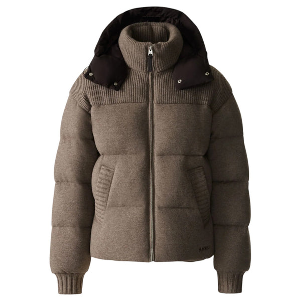 Mackage GRIFFEN Cashmere-Blend Down Jacket with Removable Hood