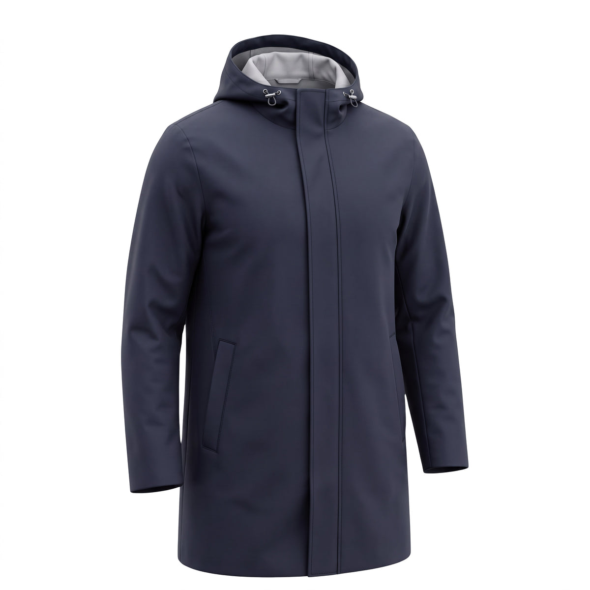 AIYIMEI Smash Men’s Waterproof Hooded Rain Jacket – Navy