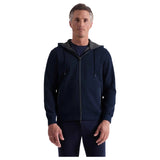 Bugatchi Heathered Pique Full Zip Hoodie HF2403K83