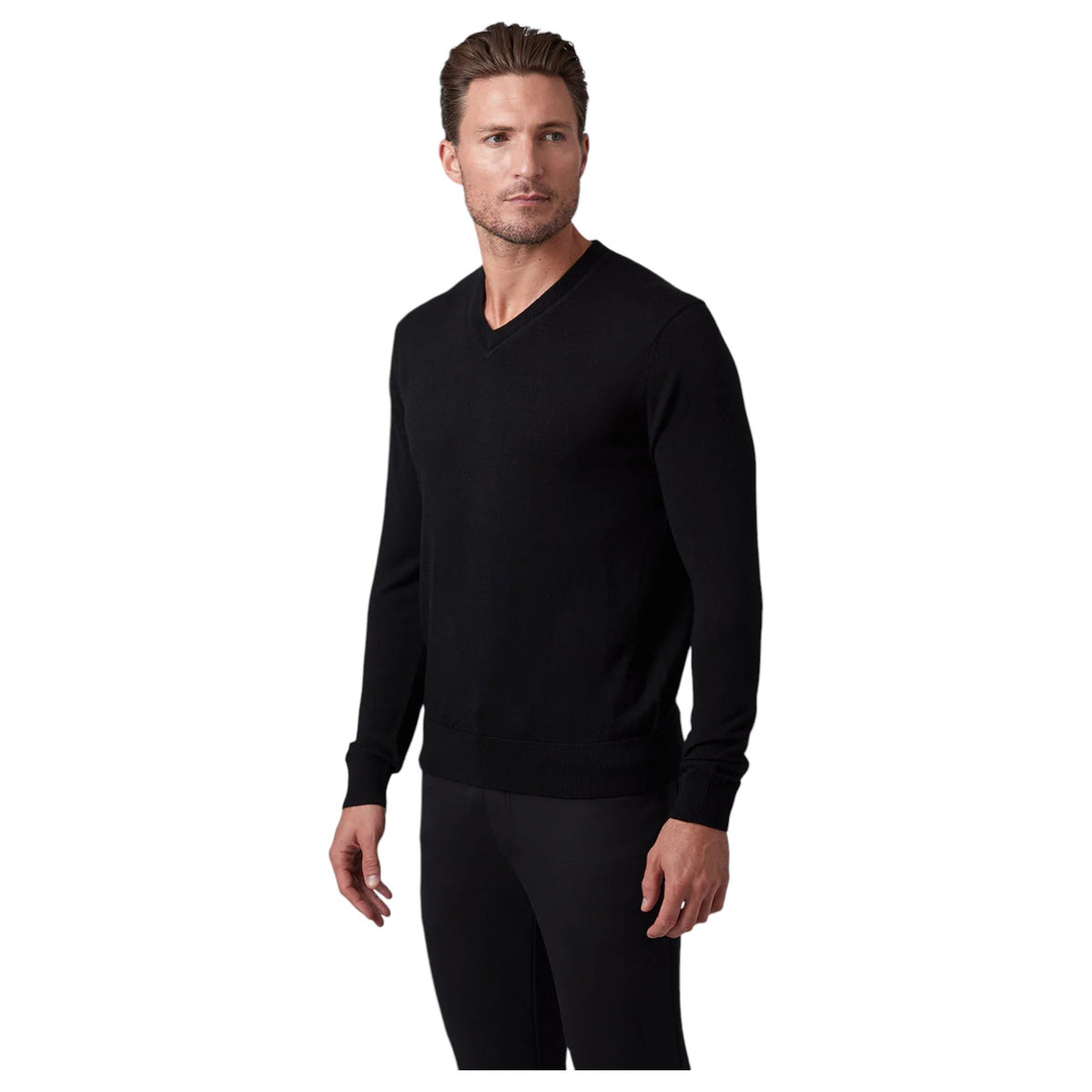 Raffi Classic V-Neck Sweater in 100% Merino Wool  HWC19391 Mix