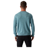 Raffi Classic V-Neck Sweater in 100% Merino Wool   HWC19391 Seaglass