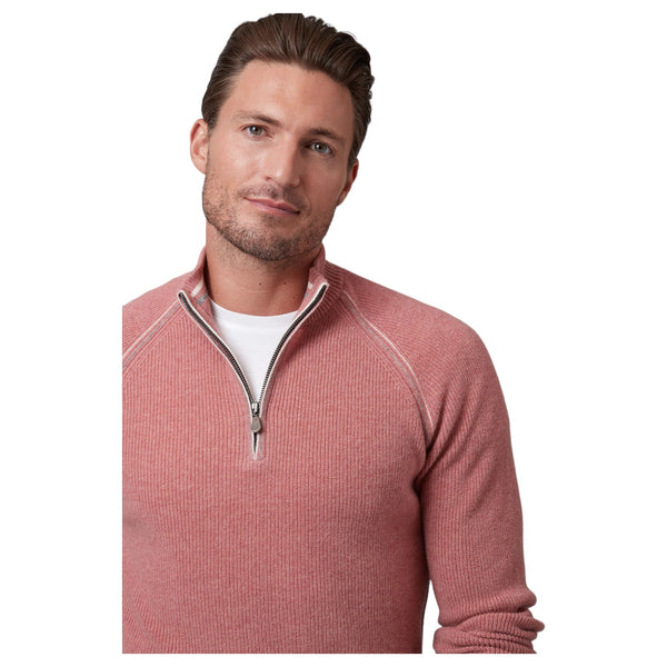 Raffi Classic Men's Cashmere Sweater The Holden In Sorbet  HZR12438-Z Sorbet