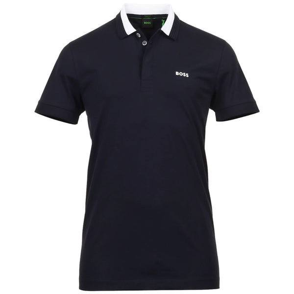 BOSS Men's Slim-Fit Short Sleeve Polo Shirts In Dark Blue  50506182 402