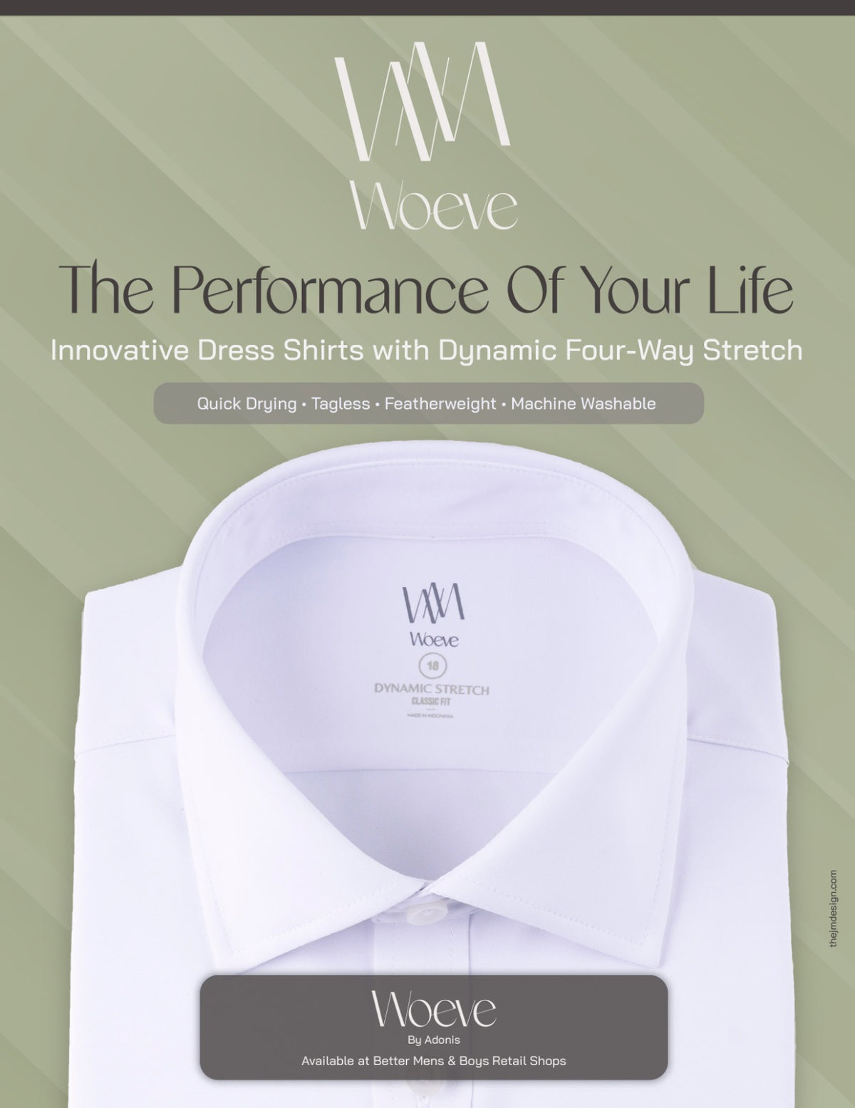 Woeve Boys Dynamic Stretch White Dress Shirt