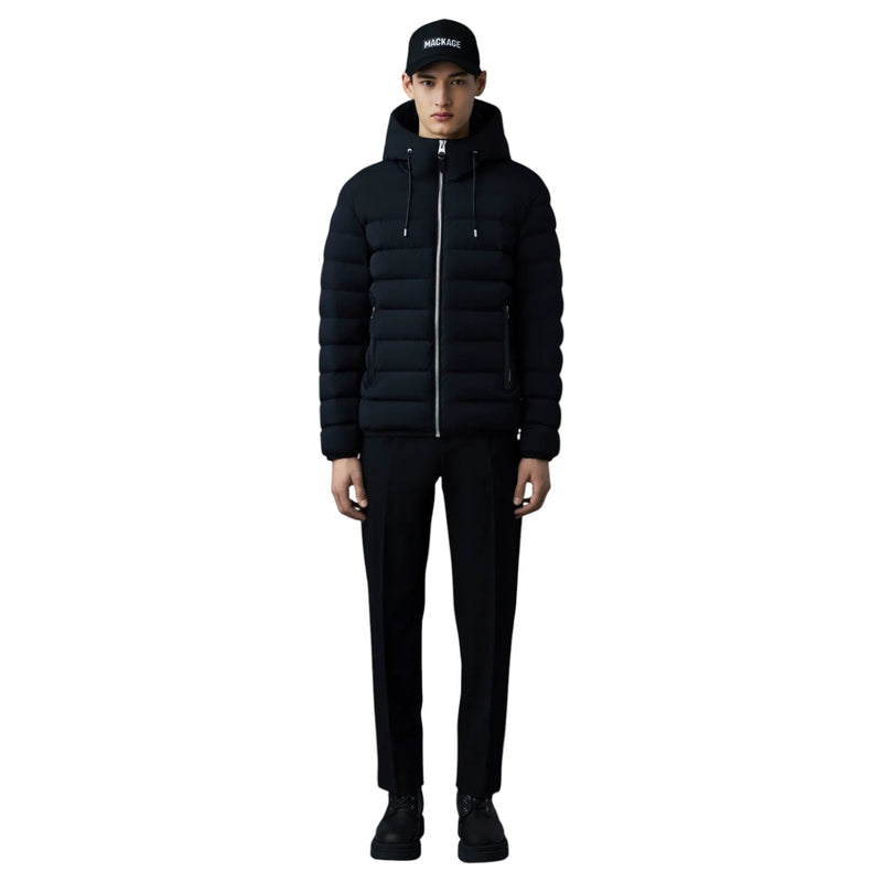 JACK-Z Agile-360 Stretch Light Down Jacket With Hood Blk/Blk