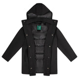 T.O Boys Jackson Puffer Rain Coat With Hood Black
