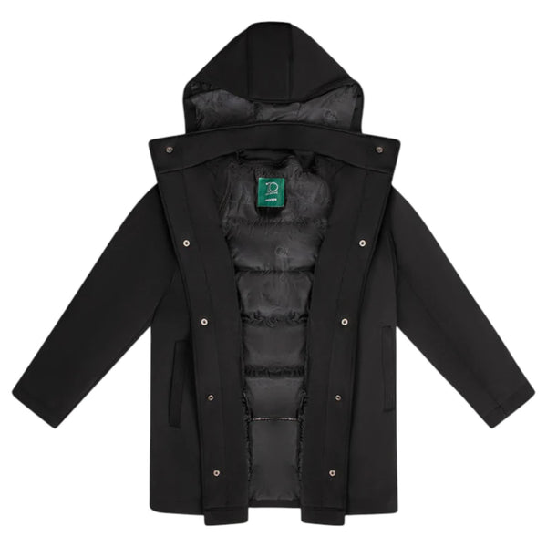 T.O Boys Jackson Puffer Rain Coat With Hood Black