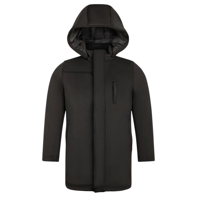 T.O Boys Jackson Puffer Rain Coat With Hood Black
